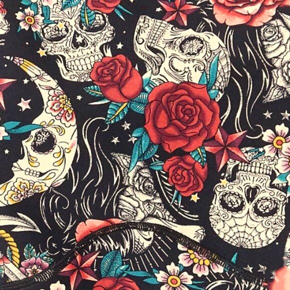 New Torrid💀Skull Tattoo Leggings w/Side-Pockets, Active Collection Size 2x - Picture 6 of 14